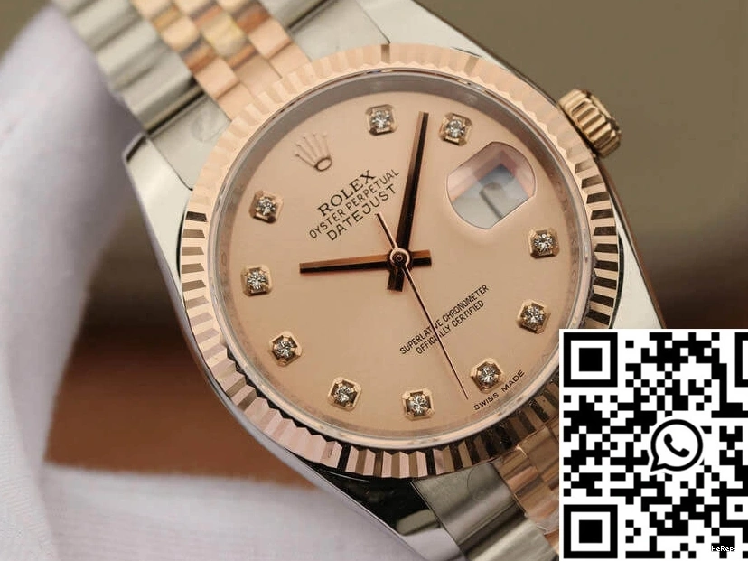 Pink Dial Factory 116231 Rolex Diamond-set Datejust 36MM GM 0509